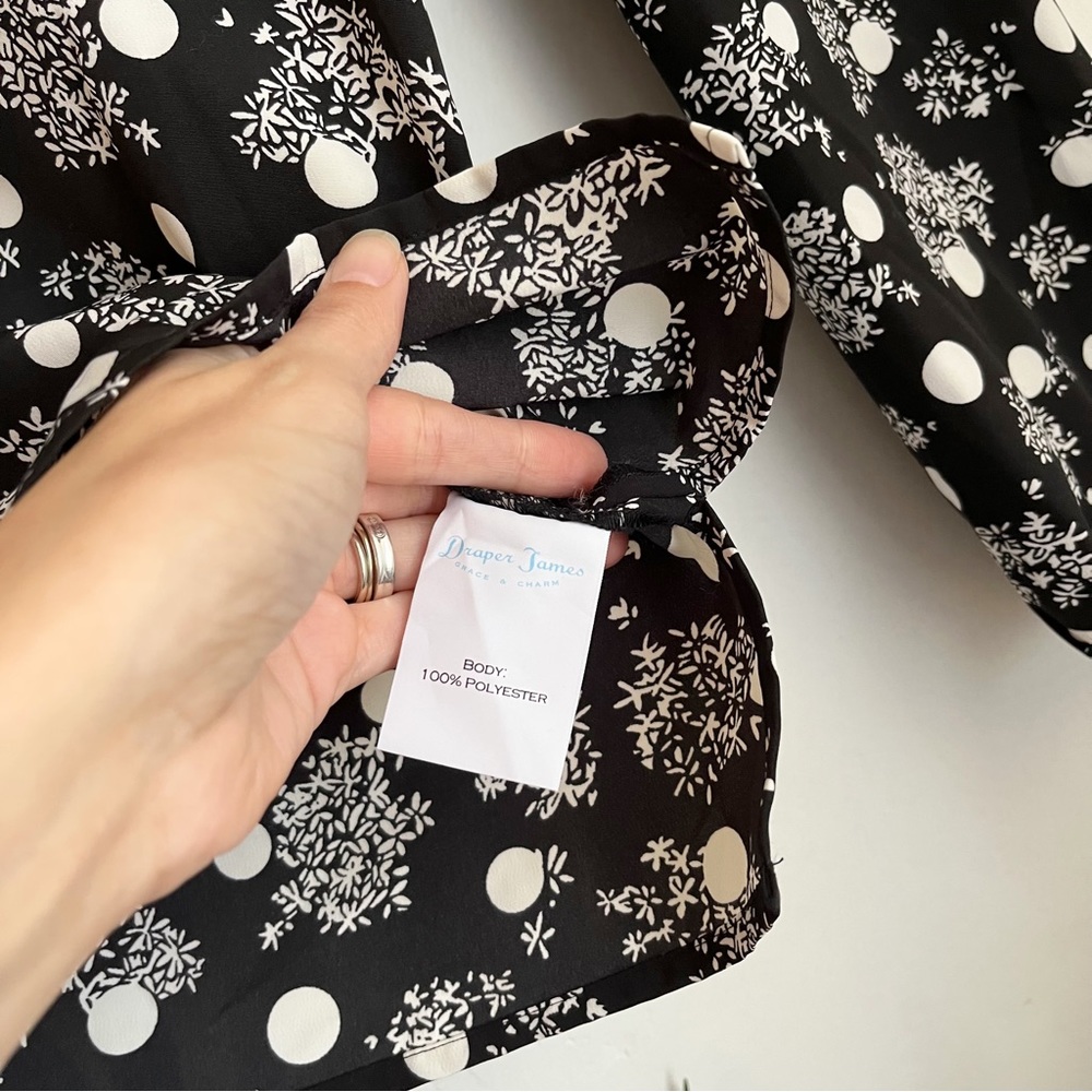 Draper James Winter Dot Cold Shoulder Top - Picture 7 of 13